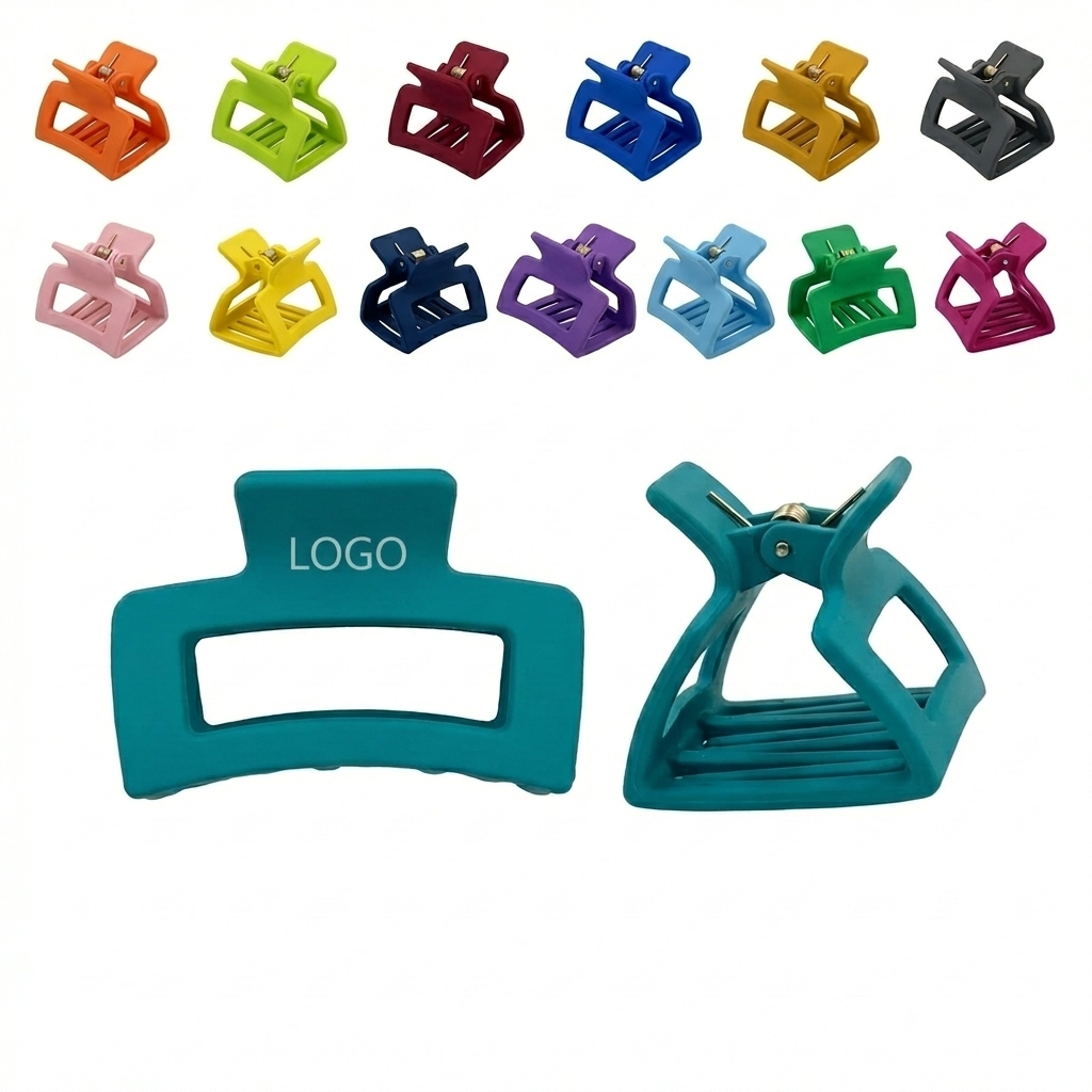 Secure-Grip Textured Hair Claws, Vibrant Multi-Color Set for Effortless Hold