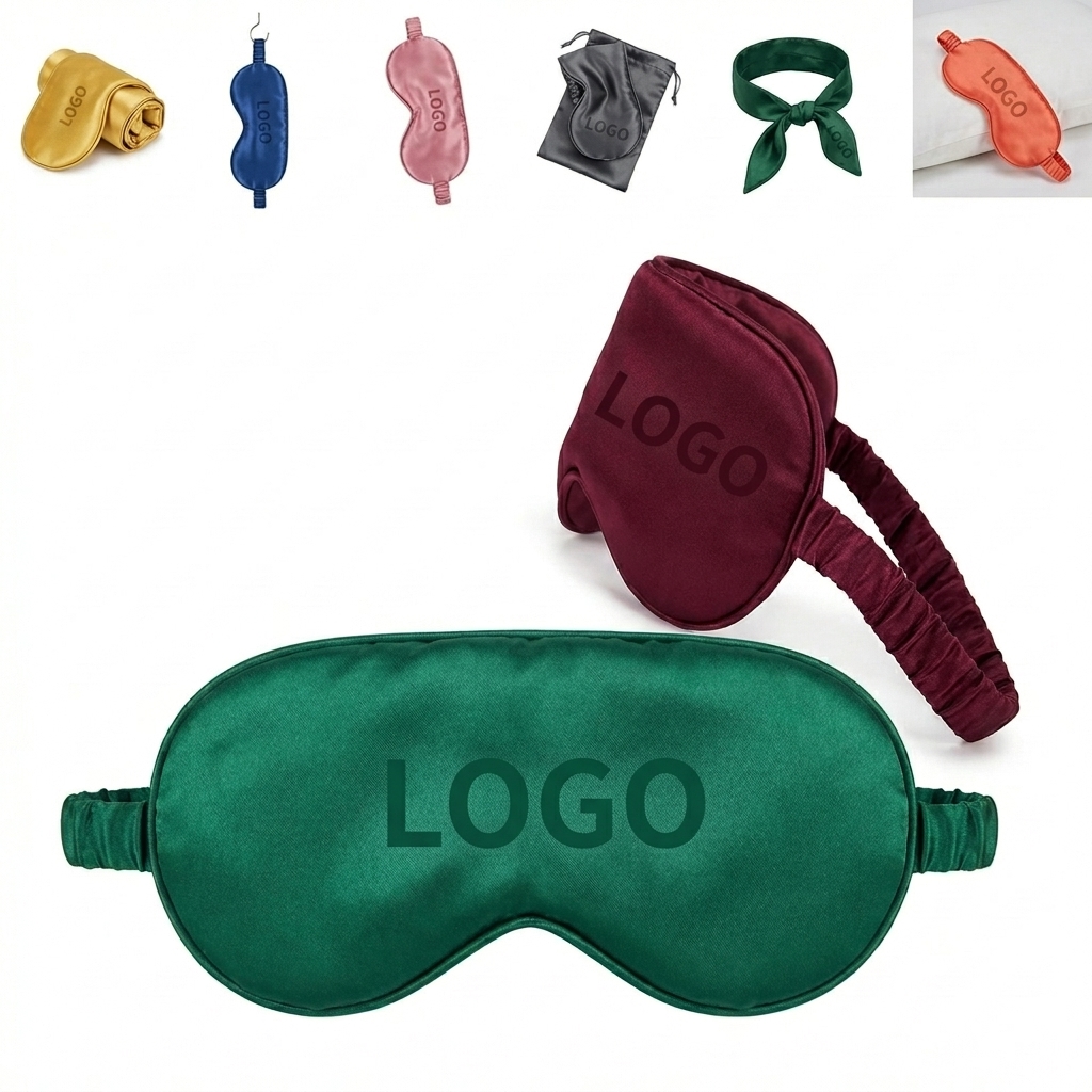 Luxury Customizable Satin Sleep Mask for Travel and Deep Rest