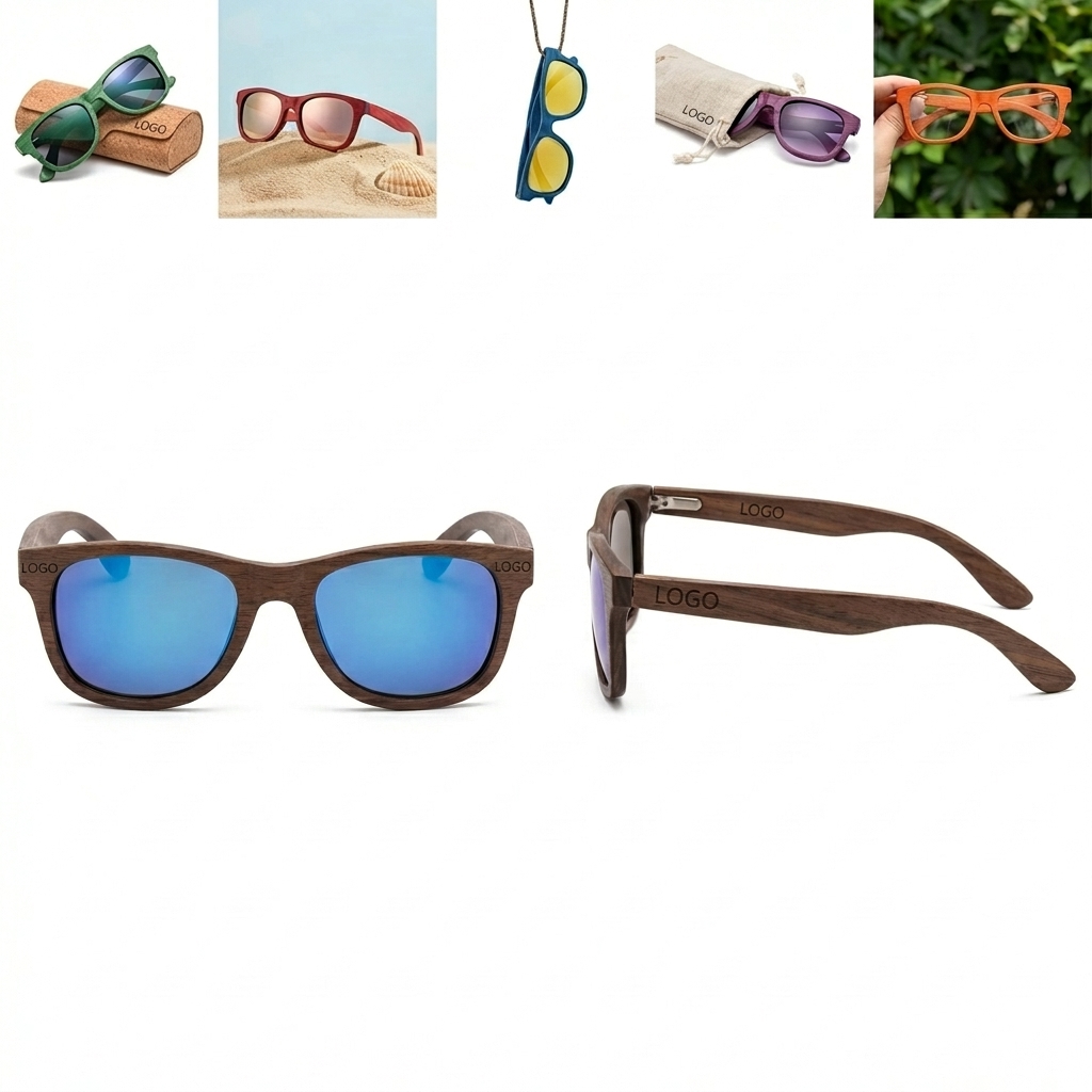 Bamboo & Recycled Polycarbonate UV400 Protective Sunglasses