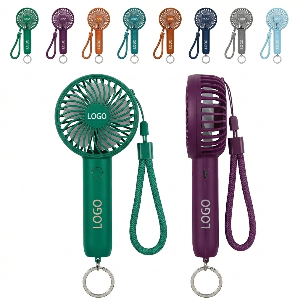 Rechargeable Clip-On Mini Fan with 3 Speeds & 8 Color Options