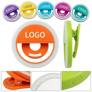Rechargeable Clip-On Smartphone Selfie Ring Light with 3 Brightness Modes