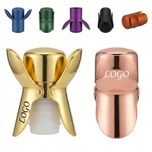 Stainless Steel Champagne Stopper with Silicone Seal for 7-Day Freshness