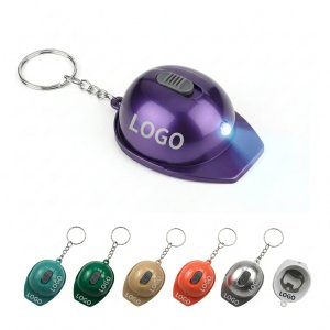 Portable LED Helmet Keychain Light with Built-in Bottle Opener