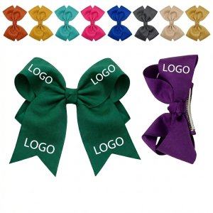 Customizable 8-Inch Secure Hair Tie Bow Clip for Active Girls